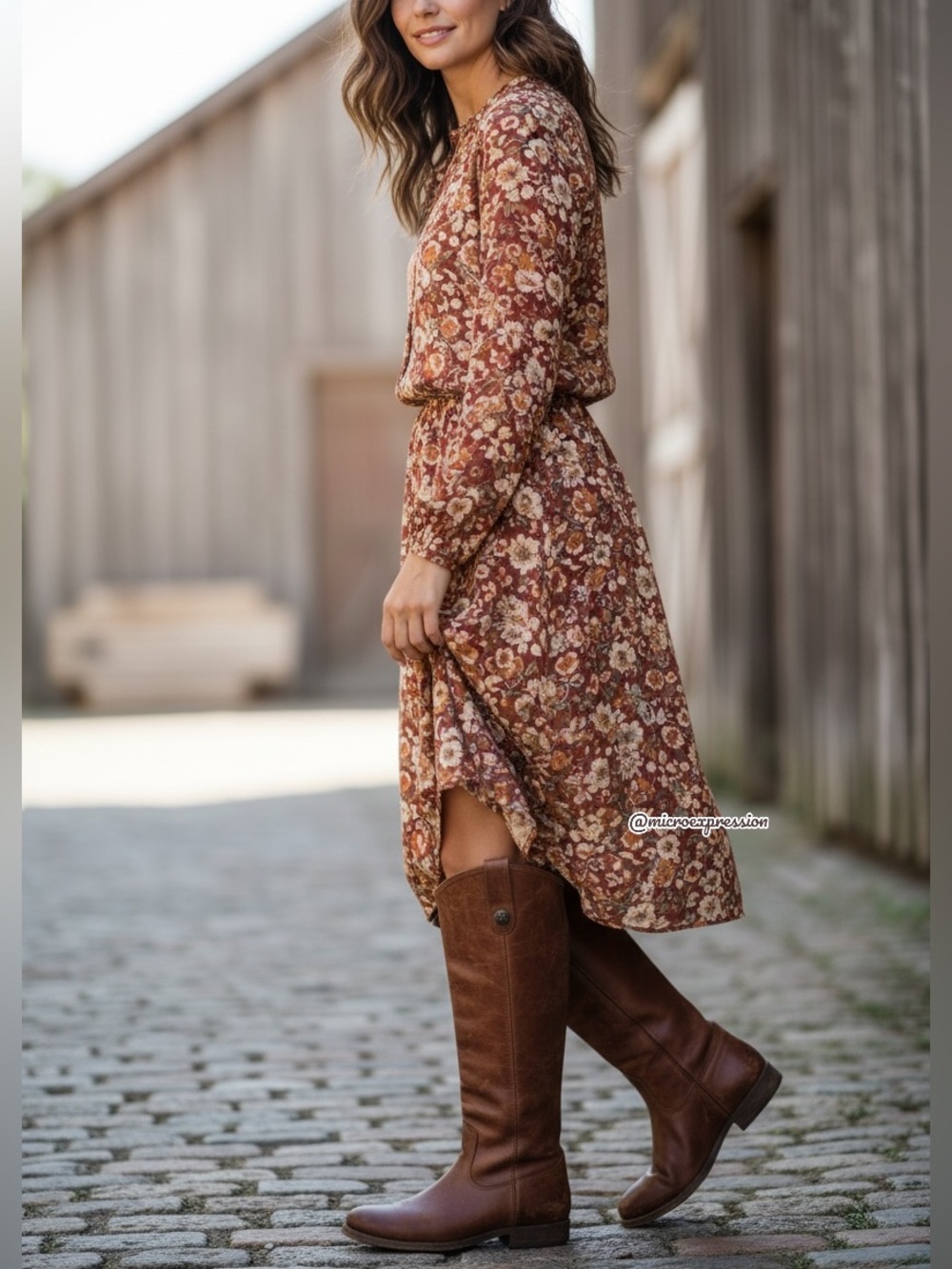 Frye Melissa Button Cognac Leather Knee High Boot - Picture 6 of 16